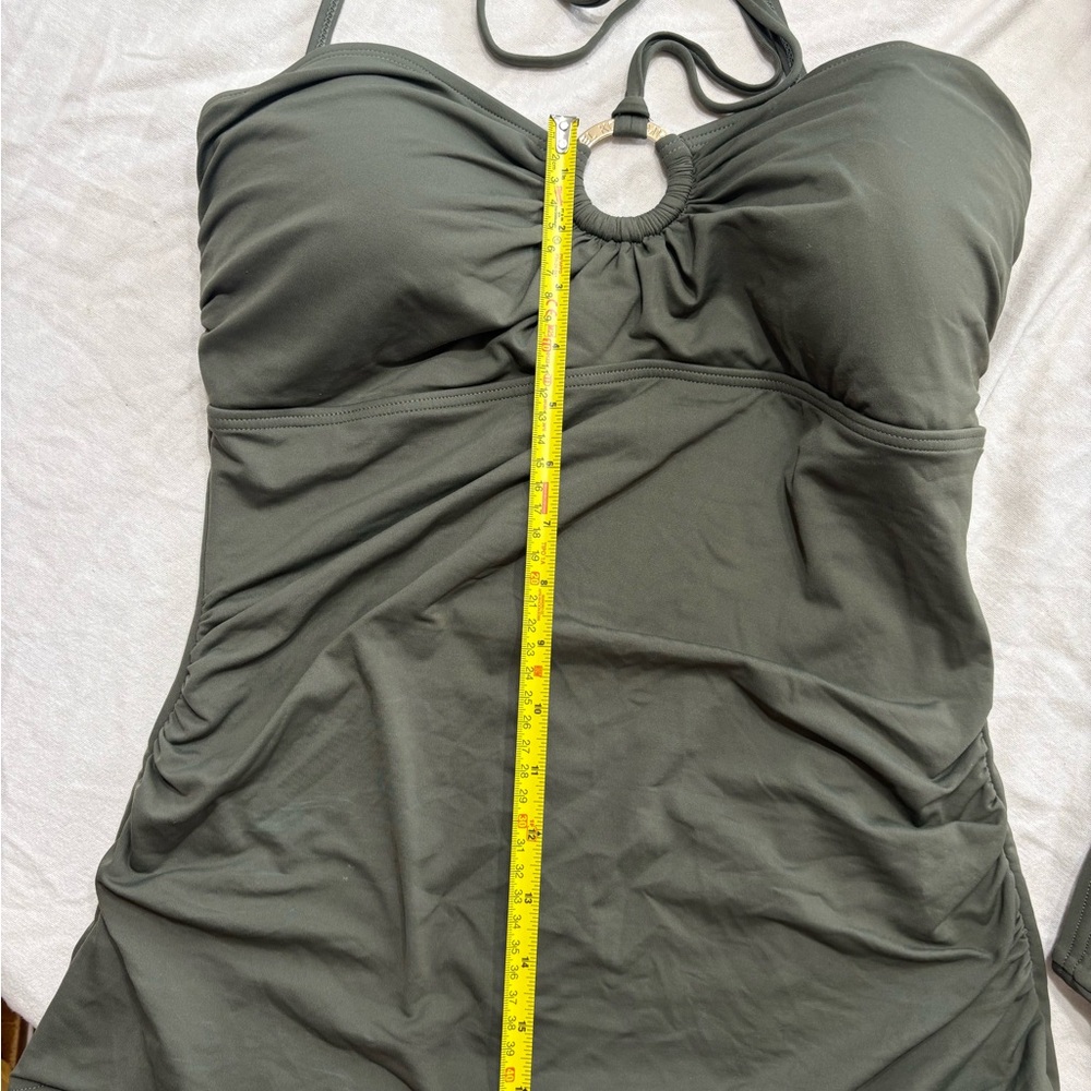 Michael Kors Olive Halter Swimsuit